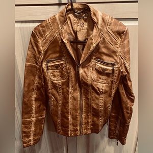Distressed faux leather Jacket barely worn